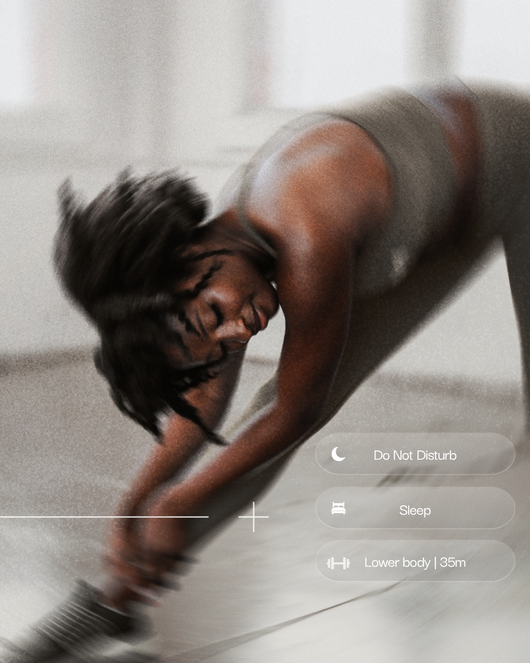 Person stretching in a forward fold pose
